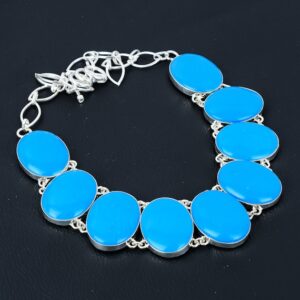 Sleeping Beauty Turquoise Necklace: Handmade 925 Sterling Silver, Adjustable Chain Sleeping Beauty Turquoise Necklace: Handmade 925 Sterling Silver, Adjustable Chain
