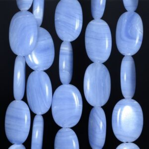 18x13mm Blue Matrix Turquoise Gemstone Oval Loose Beads 7.5 Inch Half Strand (90183178-a146)