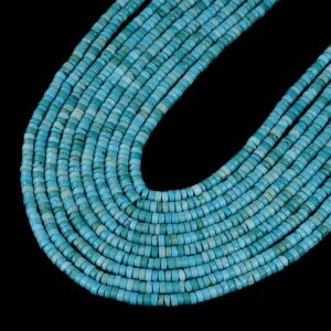 4x2mm Turquoise Gemstone Heishi Discs Beads Loose Beads (p16)