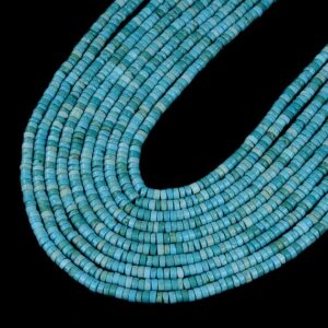 4x2mm Turquoise Gemstone Heishi Discs Beads Loose Beads Bulk Lot 1,2,6,12 And 50 (p16)