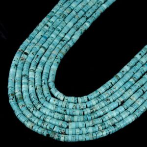 6x3mm Turquoise Gemstone Heishi Discs Beads Loose Beads Bulk Lot 1,2,6,12 And 50 (p18)