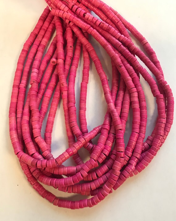 Dyed Turquoise 4x2mm Heshi Gemstone Beads---15.5''