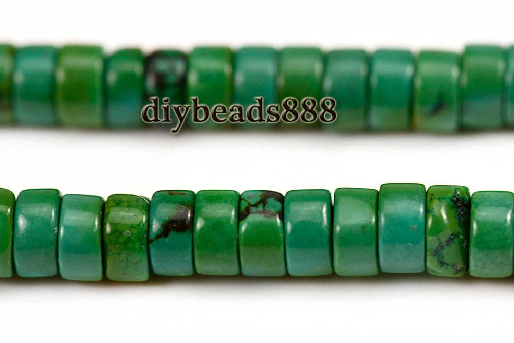Green Turquoise Heishi Beads,spacer Beads,wheel Beads,turquoise,deep Green Color,natural,gemstone,2x4mm 3x6mm For Choice,15" Full Strand Green Turquoise Heishi Beads,spacer Beads,wheel Beads,turquoise,deep Green Color,natural,gemstone,2x4mm 3x6mm For Choice,15" Full Strand