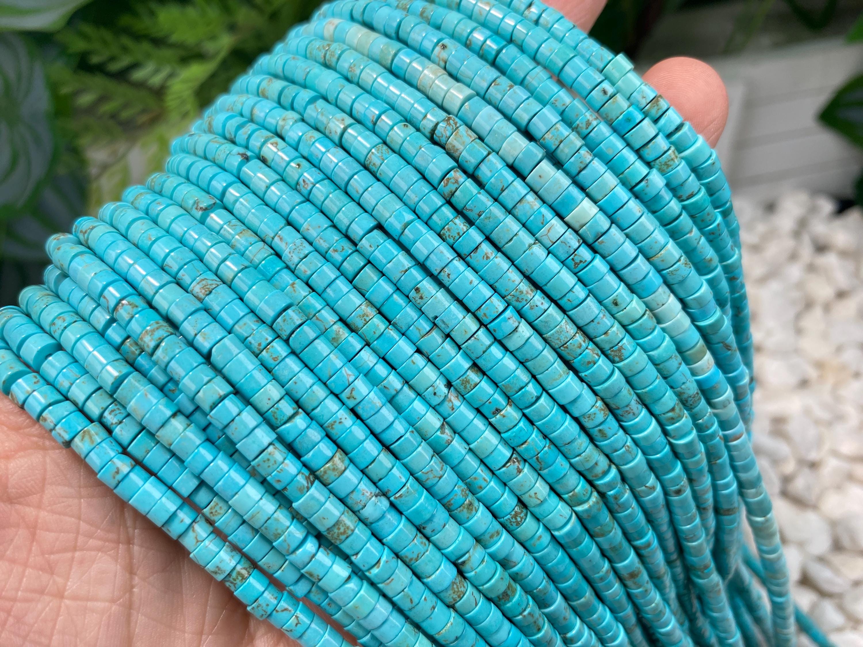 Natural 2x3/2x4mm Blue Turquoise Flat Rondelle/heishi/disc Beads,crystal Tyre Shape Necklace/bracelets Gemstone Beaded,for Jewelry Making Natural 2x3/2x4mm Blue Turquoise Flat Rondelle/heishi/disc Beads,crystal Tyre Shape Necklace/bracelets Gemstone Beaded,for Jewelry Making