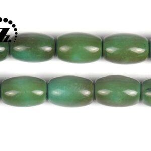 Turquoise Smooth Barrel Beads,Drum Beads,Green Turquoise,Natural,Gemstone,DIY Beads,10x13-14mm,15" full strand