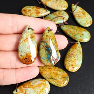 Grade Aa Green Turquoise Teardrop Pendant One Of A Kind Natural Gemstone For Jewelry Making Grade Aa Green Turquoise Teardrop Pendant One Of A Kind Natural Gemstone For Jewelry Making