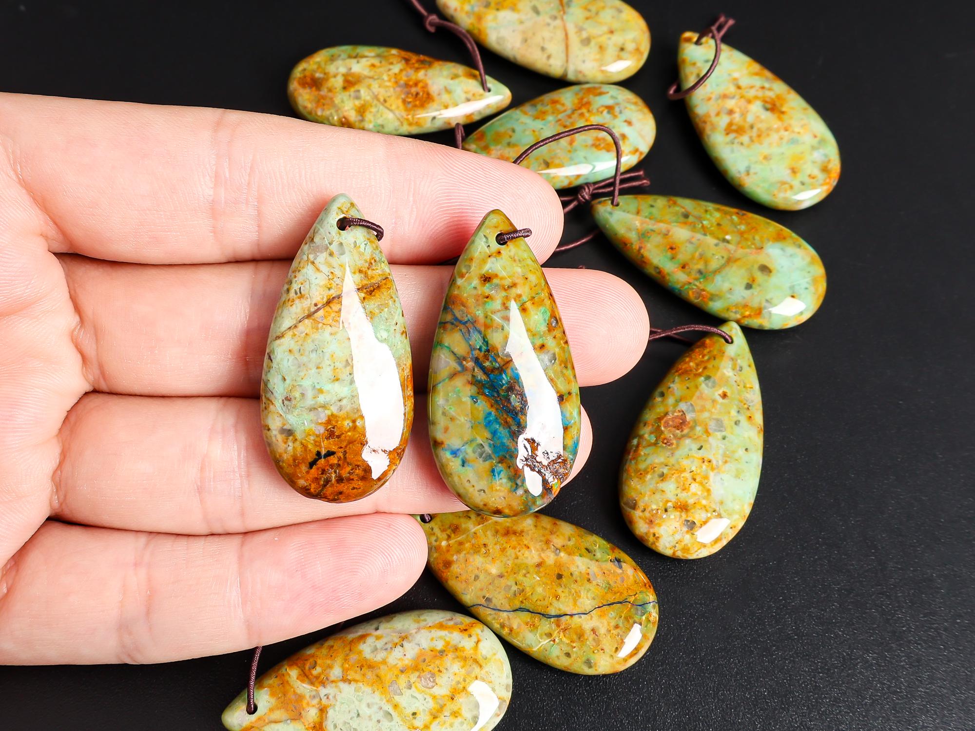 Grade Aa Green Turquoise Teardrop Pendant One Of A Kind Natural Gemstone For Jewelry Making Grade Aa Green Turquoise Teardrop Pendant One Of A Kind Natural Gemstone For Jewelry Making