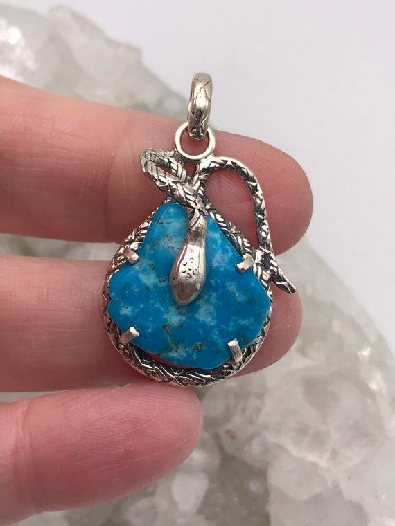 Turquoise Snake Pendant