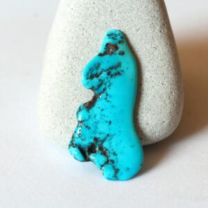 Arizona Turquoise freeform slice 16.63ct Natural loose raw gemstone 21x41mm