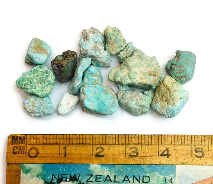 Raw Arizona Turquoise Nuggets (10g): White Blue Green Crystal