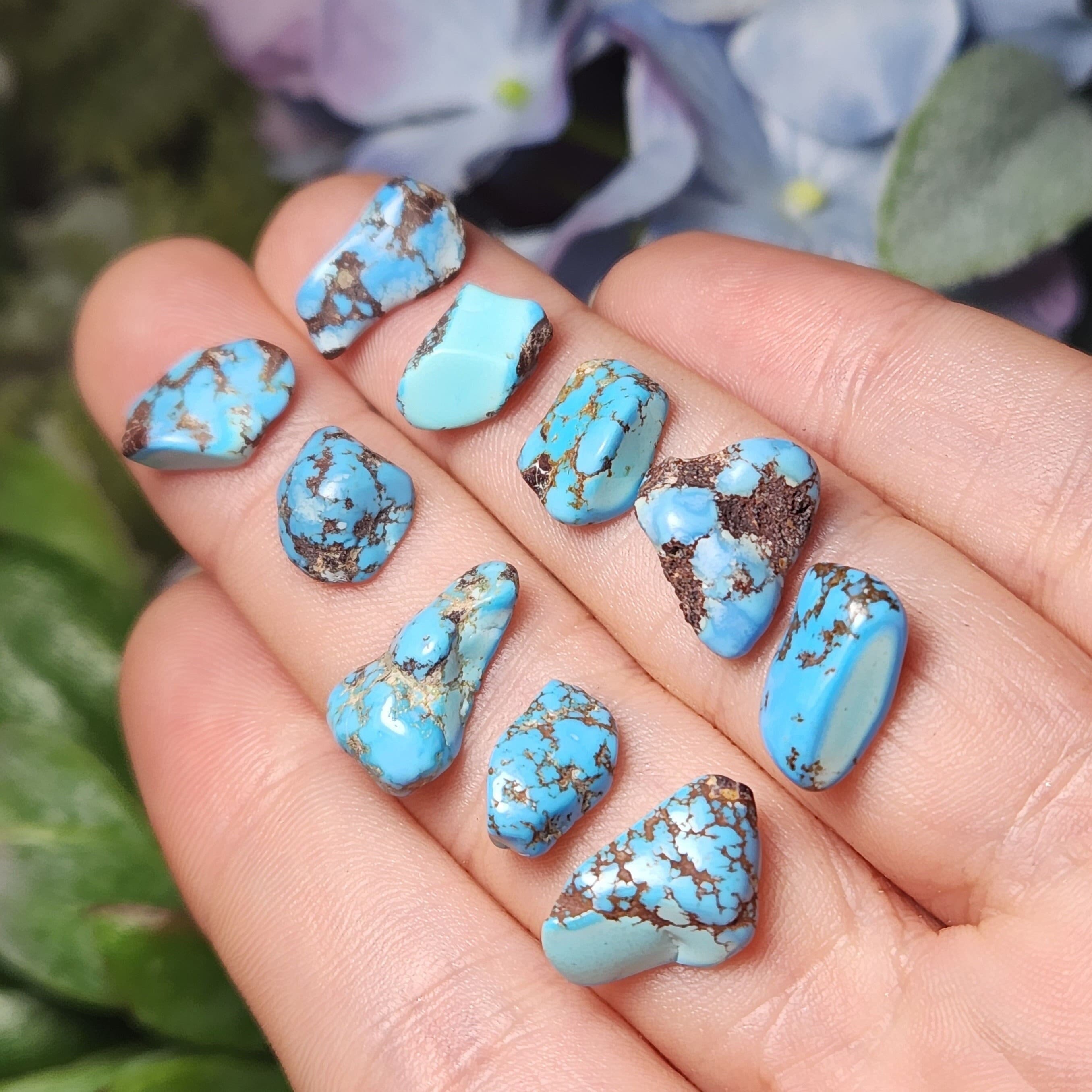 Golden Hills Turquoise Specimen: Kazakhstan Blue Turquoise Crystal