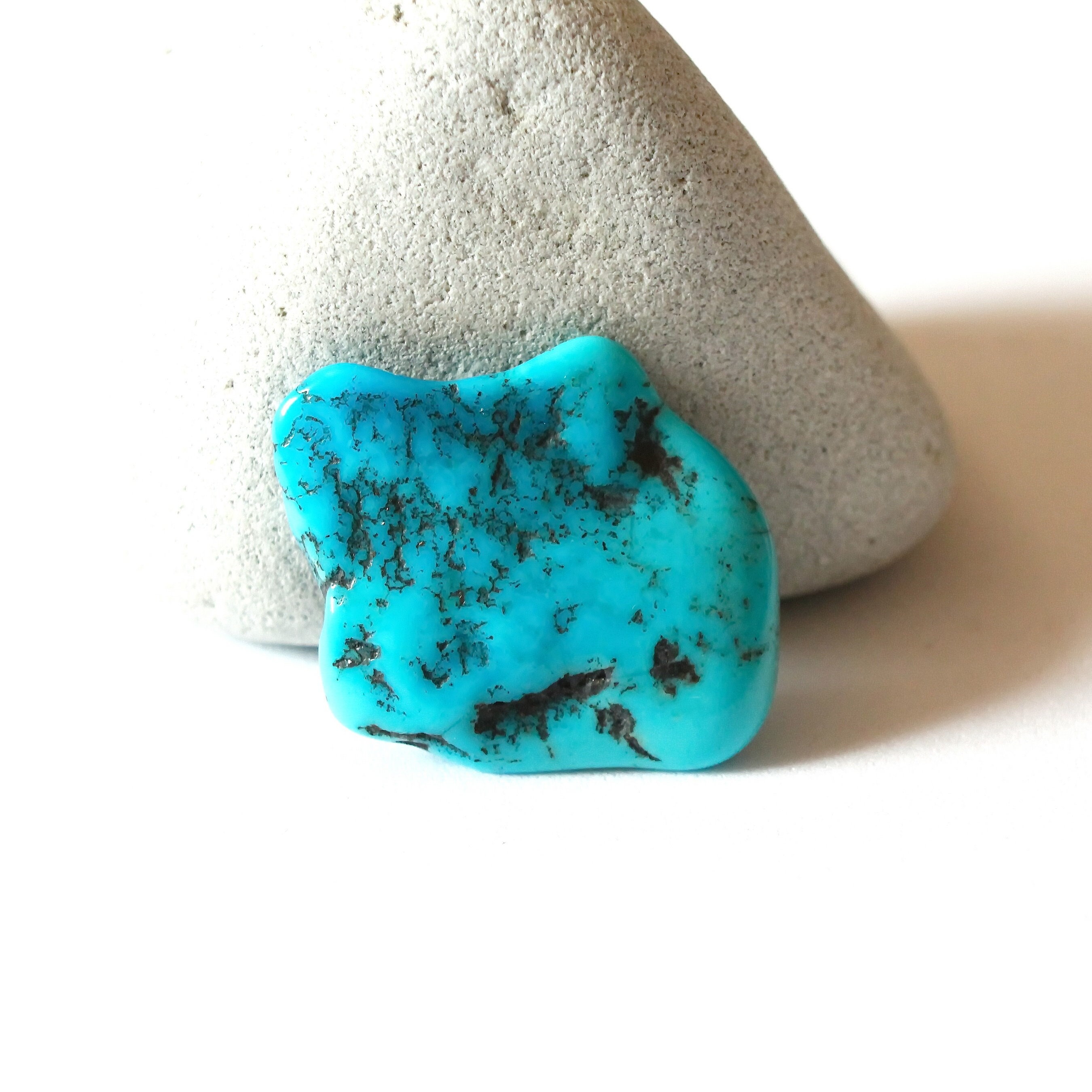 Loose Turquoise Rough Freeform Gemstone 25x31mm Natural Sleeping Beauty Raw Stone 25.67ct