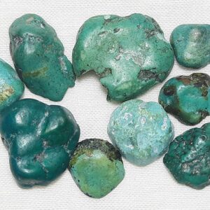 Natural Tibetan Turquoise Rough Gemstone: Unpolished Slices & Slabs