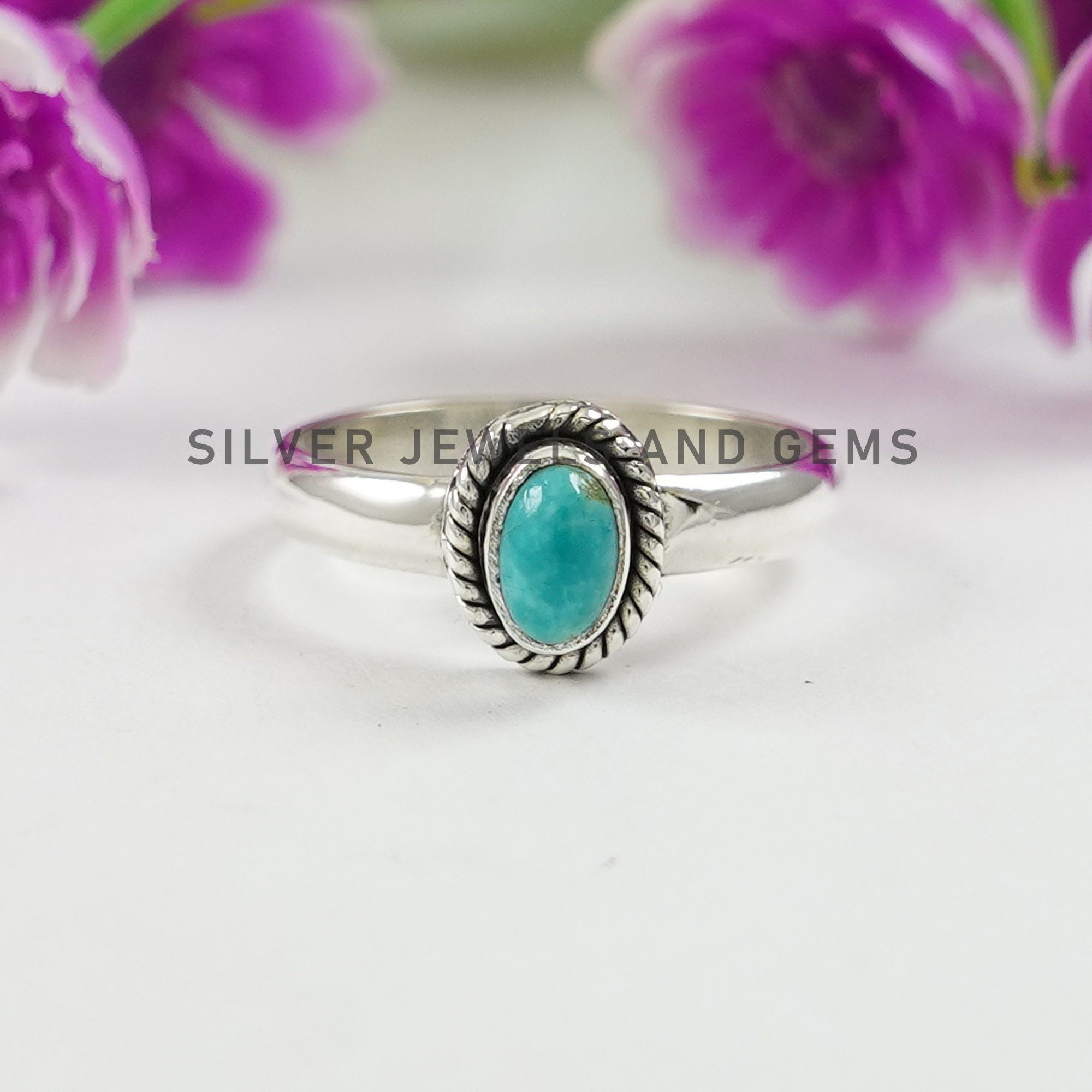 Arizona Turquoise Ring, Handmade Ring, 925 Sterling Silver Ring, Dainty Gemstone Ring, Oval Turquoise Ring, Gift For Her, Designer Ring