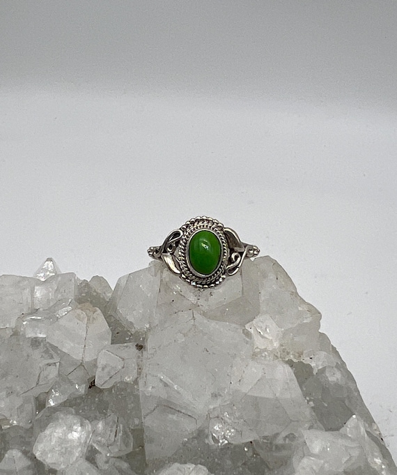 Copper Green Turquoise Ring, Size 9
