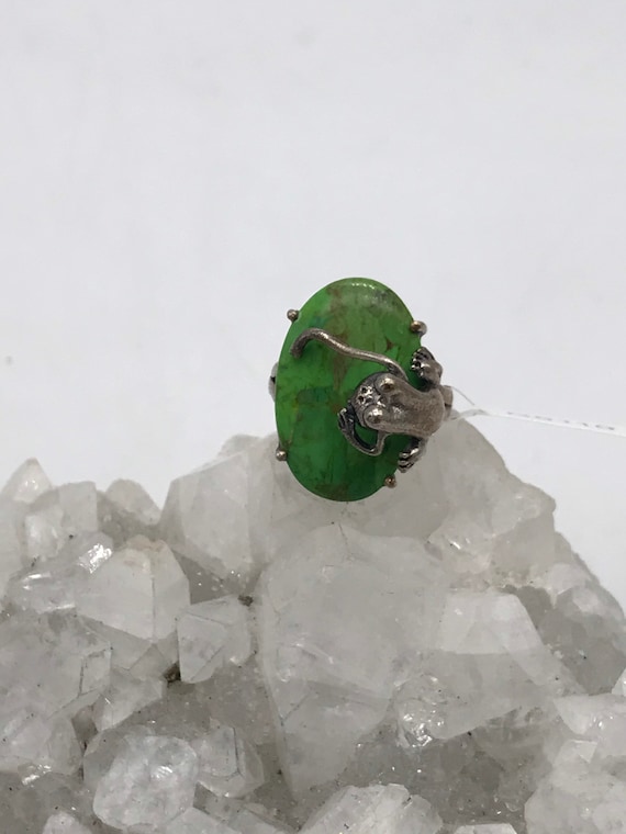 Frog Green Turquoise Ring, Size 6 Frog Green Turquoise Ring, Size 6