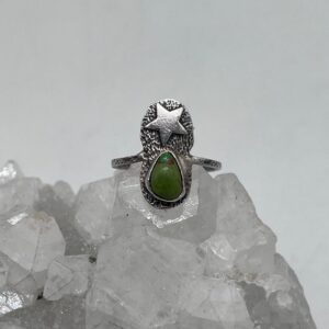 Green Turquoise Starry Nights Ring, Size 9 Green Turquoise Starry Nights Ring, Size 9