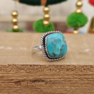 Handmade Kingman Turquoise Ring: Sterling Silver Gemstone Jewelry Handmade Kingman Turquoise Ring: Sterling Silver Gemstone Jewelry