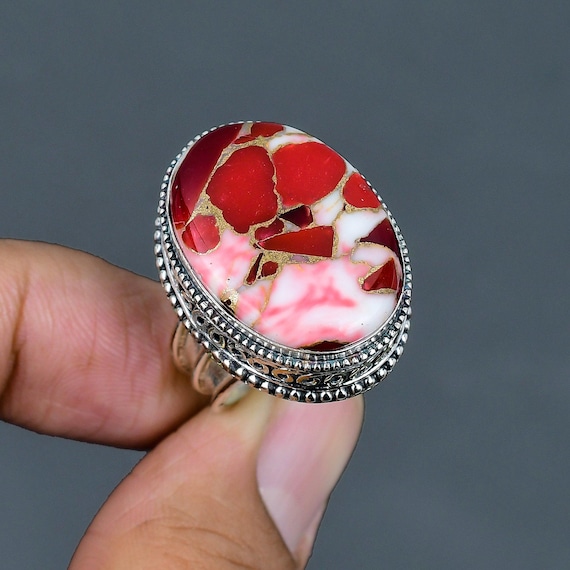 Kingman Turquoise Sterling Silver Ring: Adjustable Vintage Gemstone