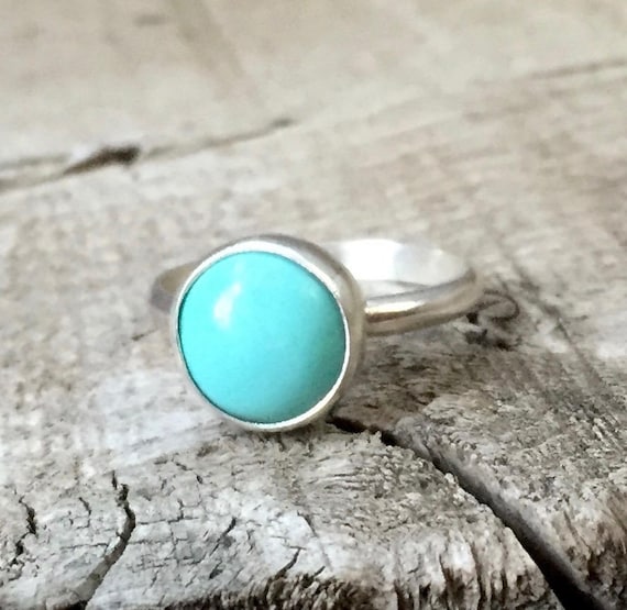 Natural Light Robin Egg Blue Turquoise Sterling Silver Solitaire Ring | Turquoise Ring | Boho | Light Blue Stone Ring | Gifts For Her Natural Light Robin Egg Blue Turquoise Sterling Silver Solitaire Ring | Turquoise Ring | Boho | Light Blue Stone Ring | Gifts For Her