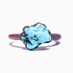 Turquoise Nugget Ring | Raw Turquoise Stacking Ring | Turquoise Stone Ring | Nevada Turquoise Jewelry | Organic Stone Jewelry | Mineral Ring Turquoise Nugget Ring | Raw Turquoise Stacking Ring | Turquoise Stone Ring | Nevada Turquoise Jewelry | Organic Stone Jewelry | Mineral Ring