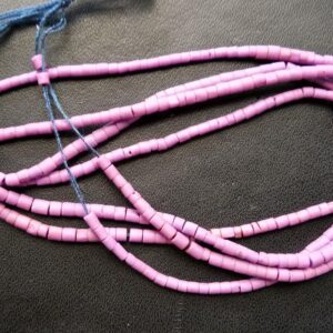 1.5-2.5mm Afghanistan Turquoise Beads, 12 Inches Lavender Colored Turquoise Tube Rondelles For Jewelry 1strand - Dvp3