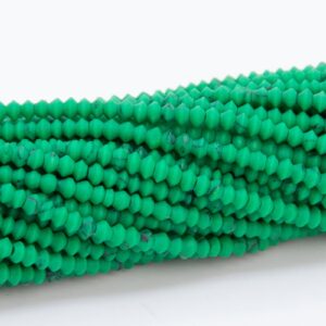 2x2mm Bright Green Turquoise Beads Full Strand Rondelle Loose Beads 15" Bulk Lot Options (109904-3103)