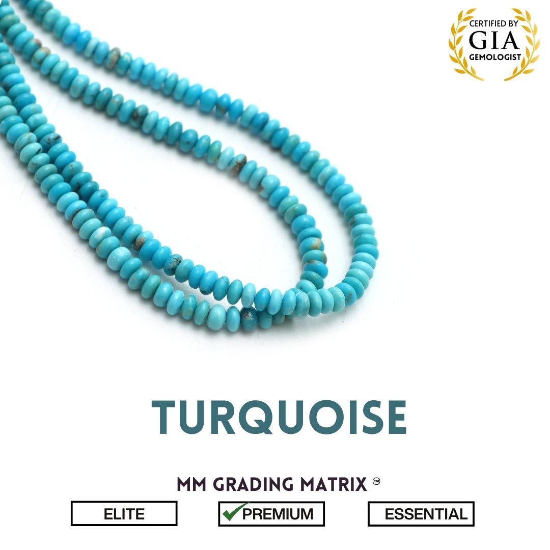 5 Mm Turquoise Smooth Rondelle Shape Beads, December Birthstone Jewelry Making Beads, Turquoise Plain Beads, Natural Turquoise Strand 18"