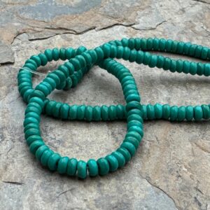 Turquoise Rondelles, 4 x 2mm, 16 inch strand