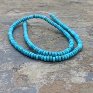 Turquoise Rondelles, Light Blue, 4 x2mm, 16 inch strand