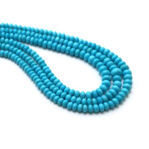 Turquoise Smooth Rondelle Beads, 3 mm to 6.5 mm , Turquoise Beads, Plain Rondelle Turquoise, 8 Inches / 18 Inches Strand, Price Per Strand