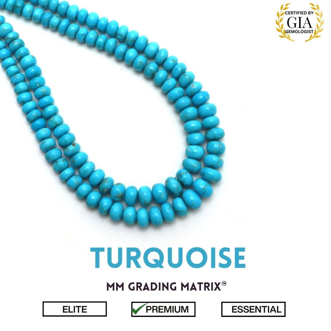 Turquoise Smooth Rondelle Beads, Turquoise Beads For Jewelry Making, Blue Gemstone Strand 18", December Birthstone, Turquoise Plain Beads Turquoise Smooth Rondelle Beads, Turquoise Beads For Jewelry Making, Blue Gemstone Strand 18", December Birthstone, Turquoise Plain Beads