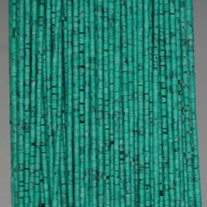 1.5-2mm Turquoise Gemstone Green Blue Round Tube Heishi Loose Beads 12.5 inch LOT 1,2,6,12 and 50 (90189255-107-T3) 1.5-2mm Turquoise Gemstone Green Blue Round Tube Heishi Loose Beads 12.5 inch LOT 1,2,6,12 and 50 (90189255-107-T3)