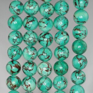 10mm Green Turquoise Gemstone Round 10mm Loose Beads 16 inch Full Strand (90186731-773) 10mm Green Turquoise Gemstone Round 10mm Loose Beads 16 inch Full Strand (90186731-773)