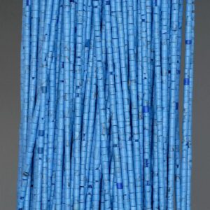 2mm Blue Turquoise Gemstone Round Tube Heishi Loose Beads 12.5 inch Full Strand LOT 1,2,6,12 and 50 (90184299-850) 2mm Blue Turquoise Gemstone Round Tube Heishi Loose Beads 12.5 inch Full Strand LOT 1,2,6,12 and 50 (90184299-850)