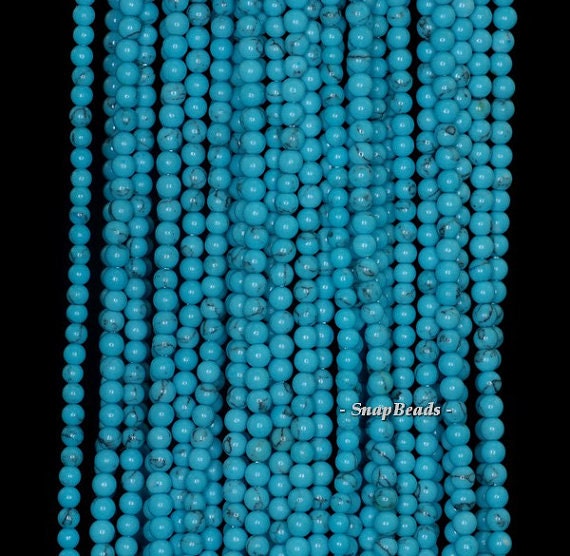 2mm Turquoise Gemstone Turquoise Blue Round 2mm Loose Beads 15.5 Inch Full Strand Lot 1,2,6,12 And 50 (90189197-107-t2)