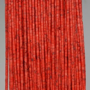 2mm Turquoise Gemstone Red Round Tube Heishi 2mm Loose Beads 12.5 inch LOT 1,2,6,12 and 50 (90189002-107-T2) 2mm Turquoise Gemstone Red Round Tube Heishi 2mm Loose Beads 12.5 inch LOT 1,2,6,12 and 50 (90189002-107-T2)