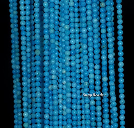 2mm Turquoise Gemstone Two Tone Blue Round 2mm Loose Beads 15.5 Inch Full Strand Lot 1,2,6,12 And 50 (90189199-107-t2)