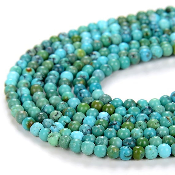 2mm Natural Turquoise Gemstone Grade Aaa Round Beads 15 Inch Full Strand Bulk Lot 1,2,6,12 And 50 (80008863-p13)