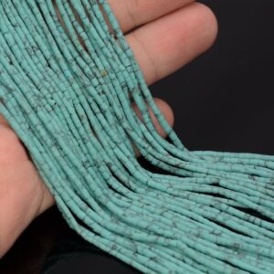 2x1mm Turquoise Gemstone Light Blue Round Tube Heishi 2mm Loose Beads 12.5 inch Full Strand LOT 1,2,6,12 and 50 (80005596-473) 2x1mm Turquoise Gemstone Light Blue Round Tube Heishi 2mm Loose Beads 12.5 inch Full Strand LOT 1,2,6,12 and 50 (80005596-473)