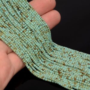 2x2mm Turquoise Gemstone Blue Brown Round Tube Heishi 2mm Loose Beads 12.5 inch Full Strand LOT 1,2,6,12 and 50 (80005614-473) 2x2mm Turquoise Gemstone Blue Brown Round Tube Heishi 2mm Loose Beads 12.5 inch Full Strand LOT 1,2,6,12 and 50 (80005614-473)