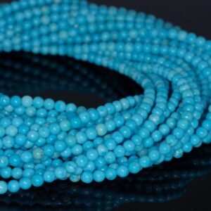 3mm Turquoise Gemstone Light Blue Round 3mm Loose Beads 15.5 inch Full Strand (80001587-114) 3mm Turquoise Gemstone Light Blue Round 3mm Loose Beads 15.5 inch Full Strand (80001587-114)