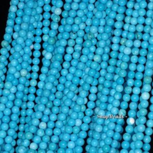 3MM Queen Turquoise Gemstone, Blue, Round 3MM Loose Beads 16 inch Full Strand LOT 1,2,6,12 and 50 (90114031-107-T1) 3MM Queen Turquoise Gemstone, Blue, Round 3MM Loose Beads 16 inch Full Strand LOT 1,2,6,12 and 50 (90114031-107-T1)