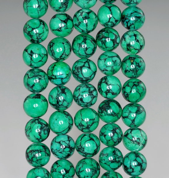 6mm Green Turquoise Gemstone Round 6mm Loose Beads 16 Inch Full Strand Lot 1,2,6,12 And 50   (90186777-772)
