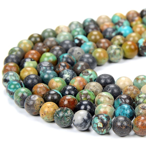 6mm Natural Turquoise Gemstone Grade A Round Beads 15 Inch Full Strand Bulk Lot 1,2,6,12 And 50 (80016792-p63)