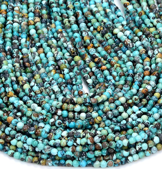 Natural Turquoise Gemstone Round 2mm 3mm 6mm Loose Beads Bulk Lot 1,2,6,12 And 50 (p84)
