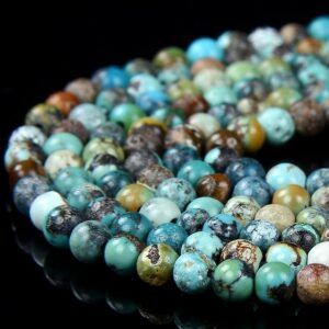 Natural Turquoise Gemstone Grade A Round 2MM 3MM 4MM Loose Beads 15 inch Full Strand (P74) Natural Turquoise Gemstone Grade A Round 2MM 3MM 4MM Loose Beads 15 inch Full Strand (P74)