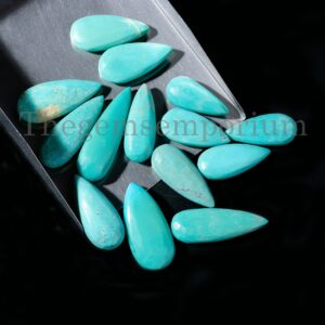 14 Pcs Turquoise Pear Shape Loose Stone, Natural Blue Turquoise loose Gemstone, Wholesale Turquoise Lot, Turquoise Stone for Jewelry Making