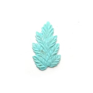 Natural Turquoise Leaf Carving Loose Gemstone, 16x26.5 mm, Turquoise Jewelry Making Gemstone, Handmade Gemstone , 1 Piece