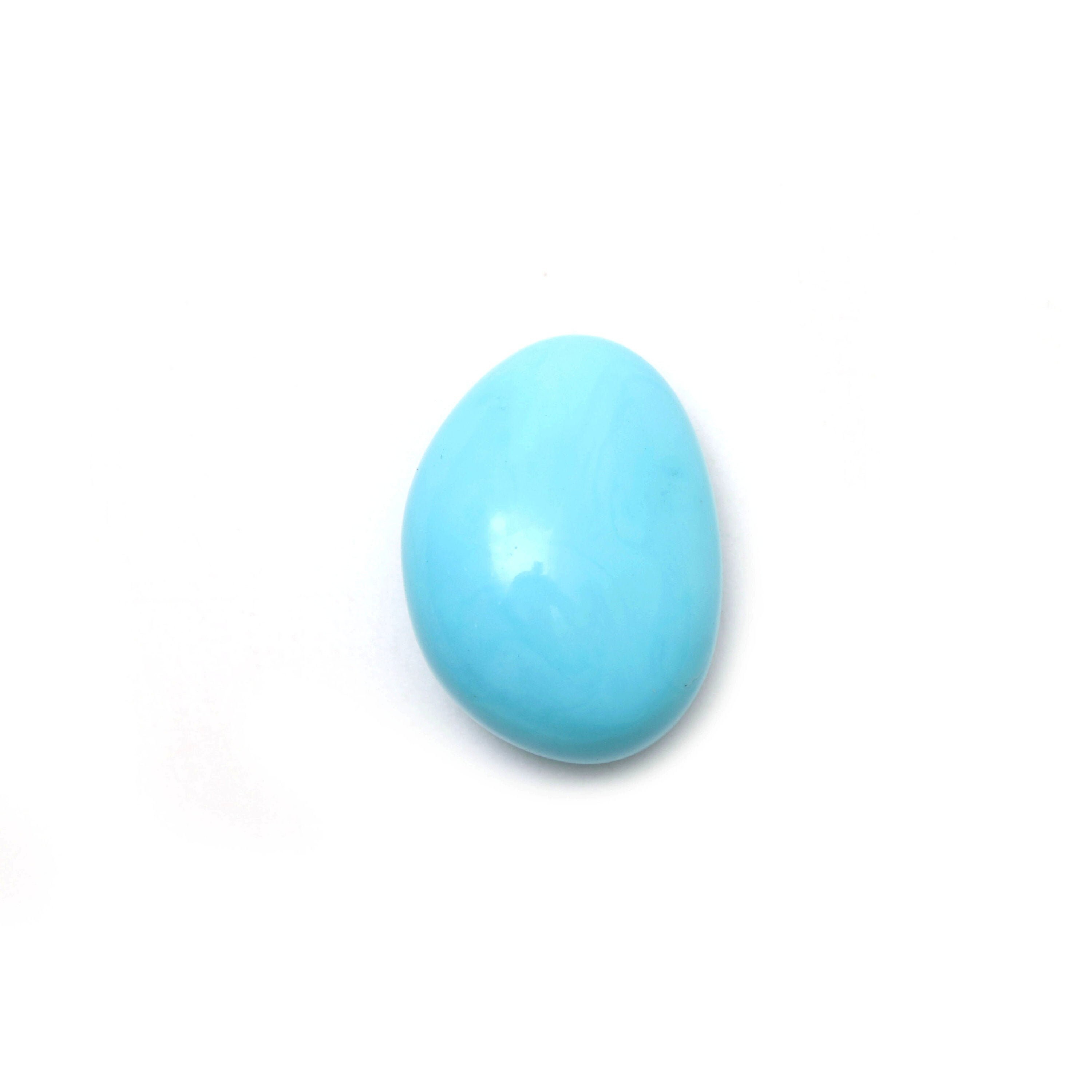 Natural Turquoise Smooth Tumble Loose Gemstone | 21x28.5 Mm | Tumble Shaped Loose Gemstone | 1 Piece